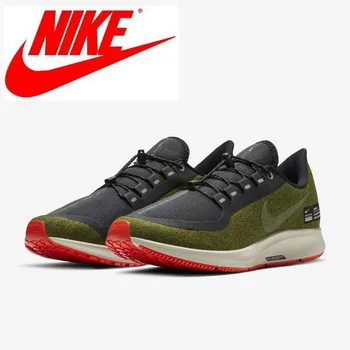

Original Nike Air ZM Pegasus 35 Shield Men's Running Shoes Army Green Black Colors Size 40-45 AA1643 300