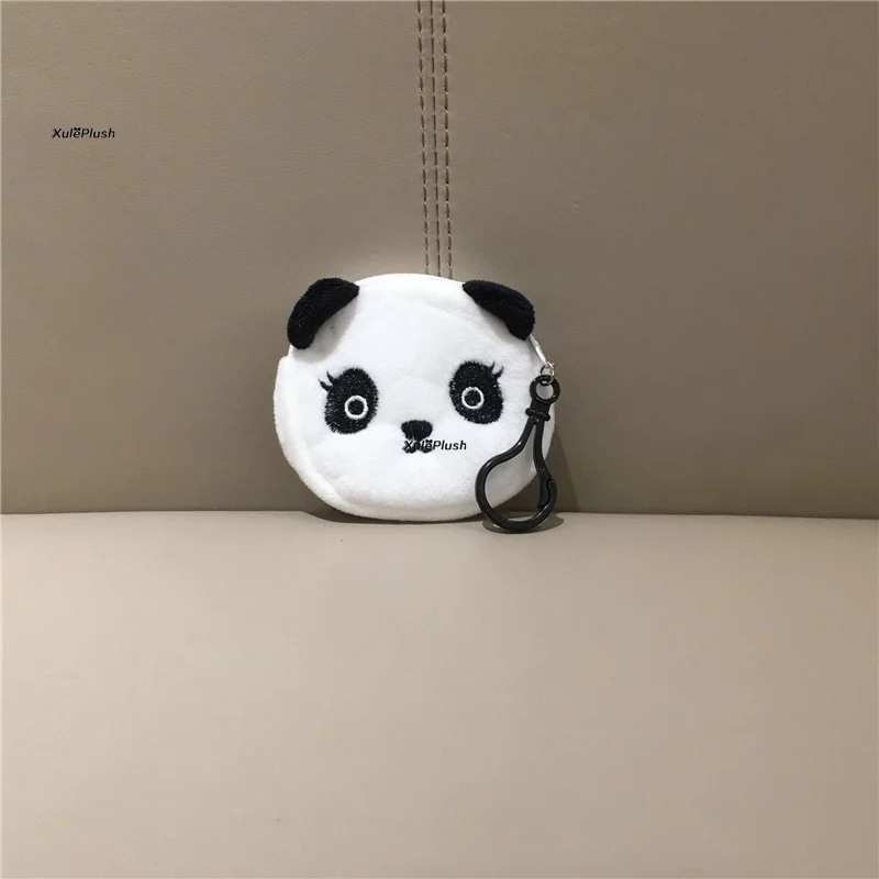 Plush coin purse 7CM Small Hand Belt Plush Purse Panda Plush Coin Bag Pouch