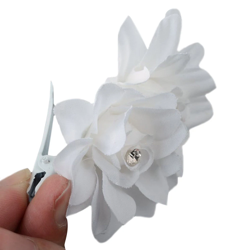 Тренд белый цветок шпилька свадебная прическа невесты аксессуары для волос для свадьбы летний зажим для волос
