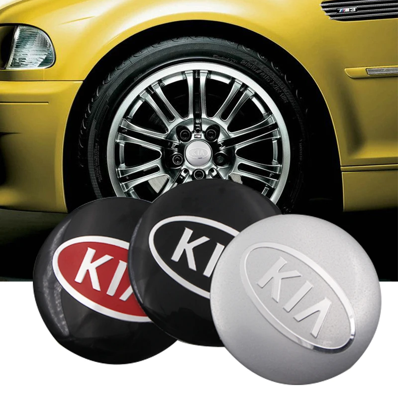 4 pieces Car 56mm sticker Wheel Hub Caps Stickers For KIA Cerato Sportage R K2 K3 K5 Sorento Rio Soul accessories | Автомобили и