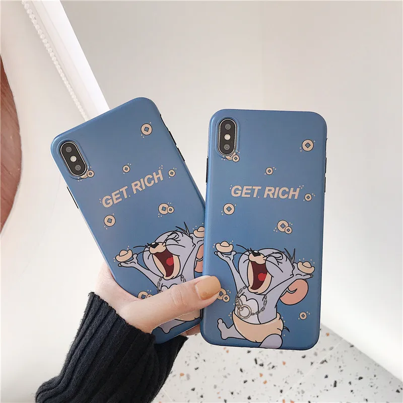 Забавный мультяшный чехол для телефона Jerry для iPhone 11 Pro MAX XS MAX XR X 7 8 6 6S Plus, мягкий силиконовый чехол IMD