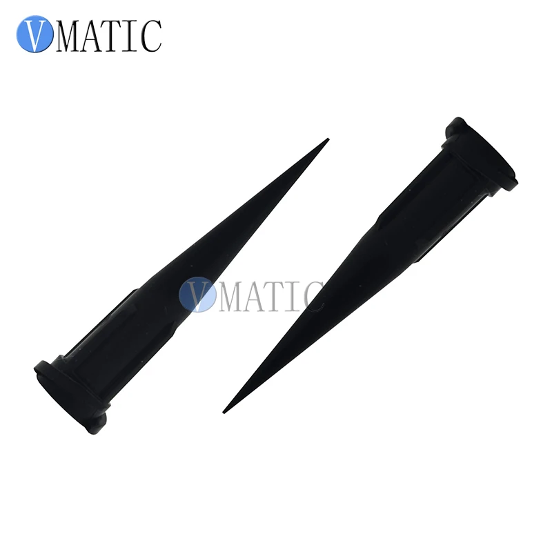 Dispensing Needle 100Pcs 27G TT Glue Dispensing Tapered Tips Black Plastic Needles