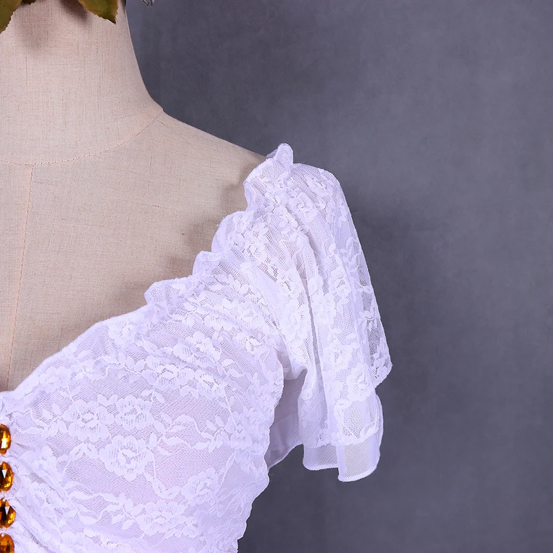 20214Tribal Belly Dance Vintage Crop lace Bolero Top Short Sleeves Women Sexy Female Clothes9DZ35