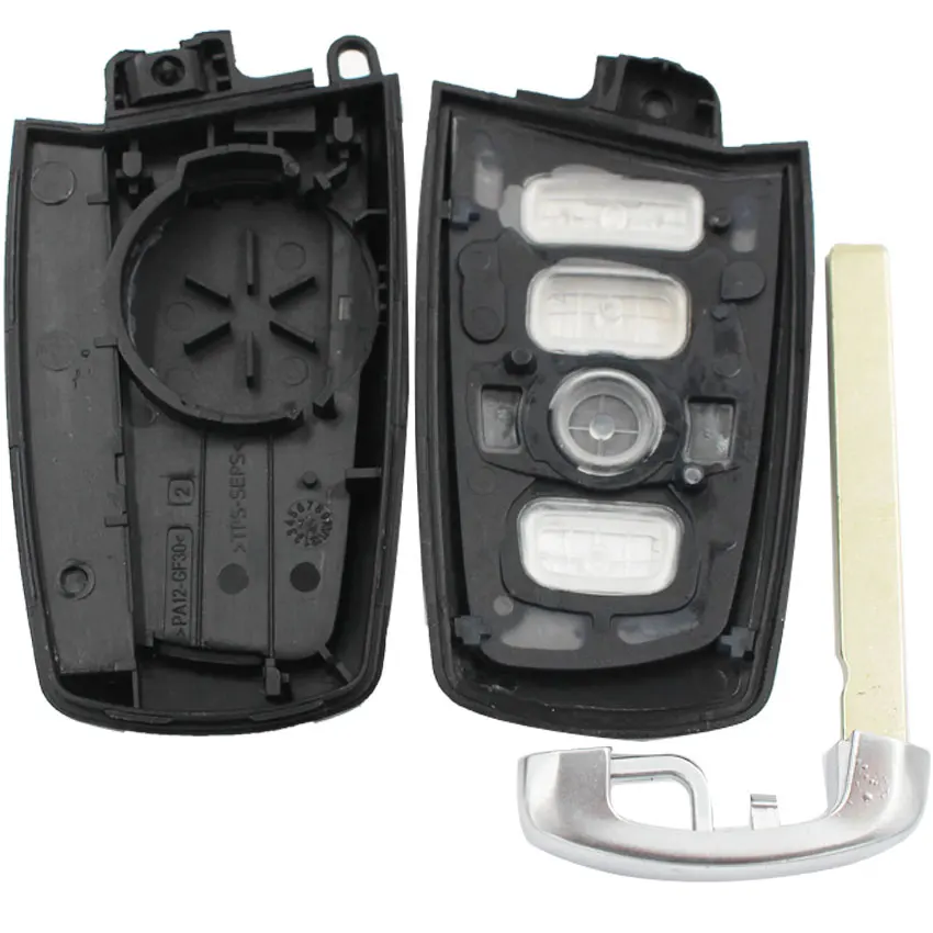 KEYECU-10PCS-Lot-Smart-Remote-Car-Key-Shell-Case-3-4-Buttons-FOB-for-BMW-CAS4