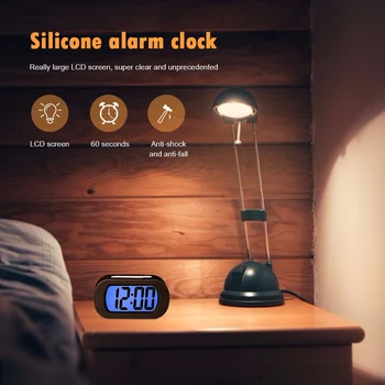 

Student LCD Digital Bedside Alarm Clock Electric Snooze Clock Set Children Gifts for Household Bedroom Decoration