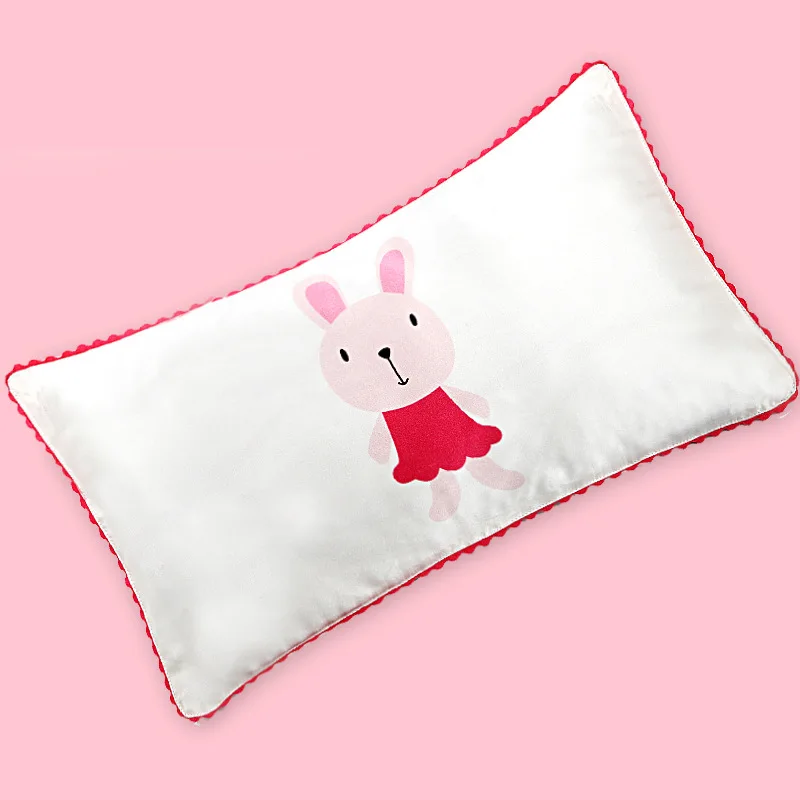 

Spring Summer Children's Cartoon Pillowcase Inkjet Painted Technology Child Silk Pillowcase Crescent Side Comfortable Breathable