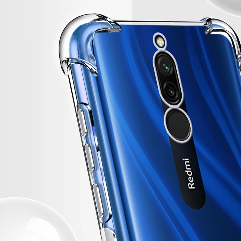 Защитный чехол для xiaomi redmi 8 прозрачная подушка безопасности противоударный