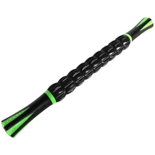 Массажная роликовая палка 45 см, 9 колесиков, ролик для йоги, фасция, устройство для снятия мышц, Аксессуары для йоги