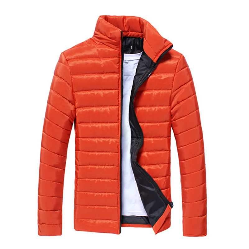 Great Value 2019 Men Fashion Jacket Puffer Coat Jackets Basic Winter Warm Down Stand Collar Zipper Ultralight Male Solid Color Outwear