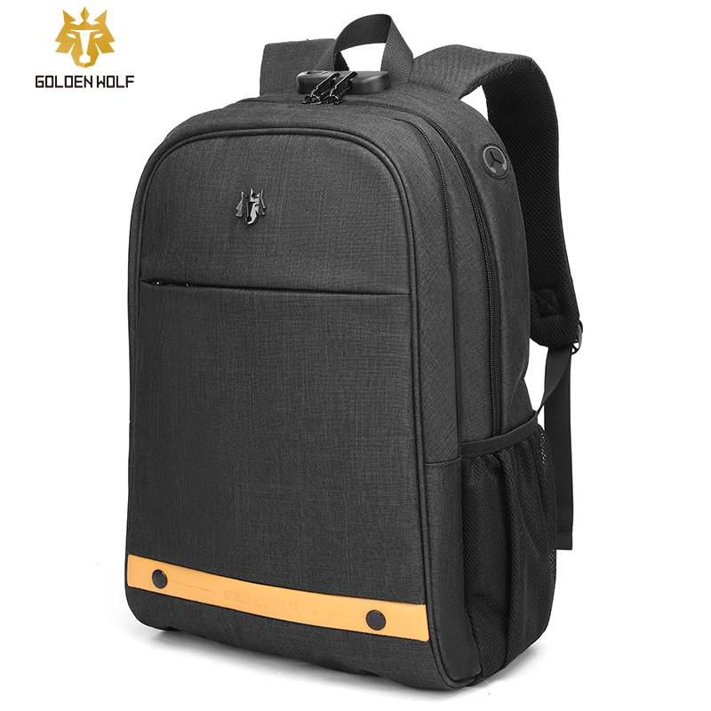Рюкзак Goloen Wolf splaashproof для ноутбука 18 дюймов вместительный школьный рюкзак