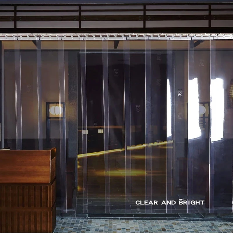 cortina a prueba de viento para puerta gazebo de pvc transparente aire acondicionado suave colgante pantalla de cortinas para aislar el polvo