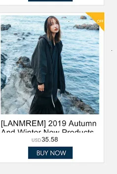 [LANMREM] Осень-зима, новые продукты, модная черная водолазка с галстуком, длинное теплое шерстяное пальто выше колена PA195
