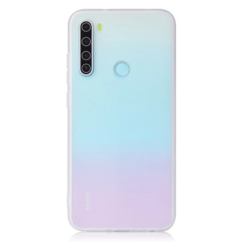 Translucent Однотонный матовый чехол для Xiaomi Redmi Note 8T Note 8 Pro, мягкий силиконовый чехол ярких цветов s для Redmi 8 8A, гелевая задняя крышка - Цвет: Translucent