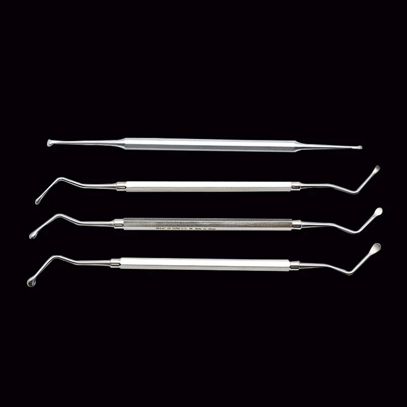 Stainless Steel Dental Excavator Restorative Spoon Double Ended Dental