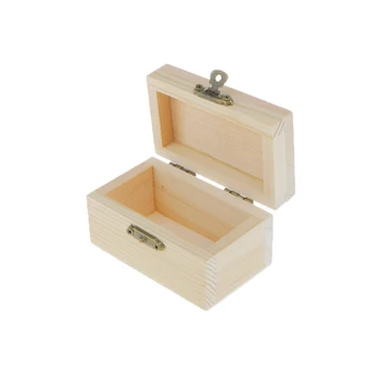 

Unfinished Unpainted Plain Wooden Rectangle Jewellery Box Keepsake