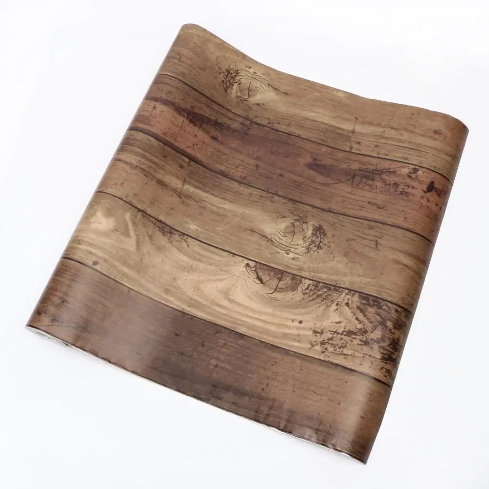 Виниловая деревянная настенная бумага из ПВХ для дверей, шкафов, кухонных винтажных деревянных настенных бумажных наклеек