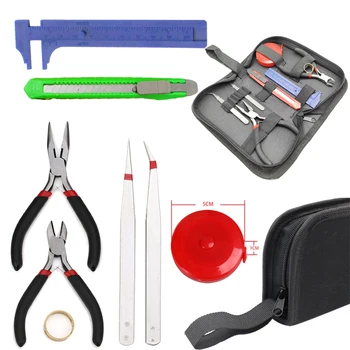 

8 Pcs/Set Jewelry Tool Set Pliers Beaded Tweezers Ring Jewelry Making DIY Tool Set Set Black