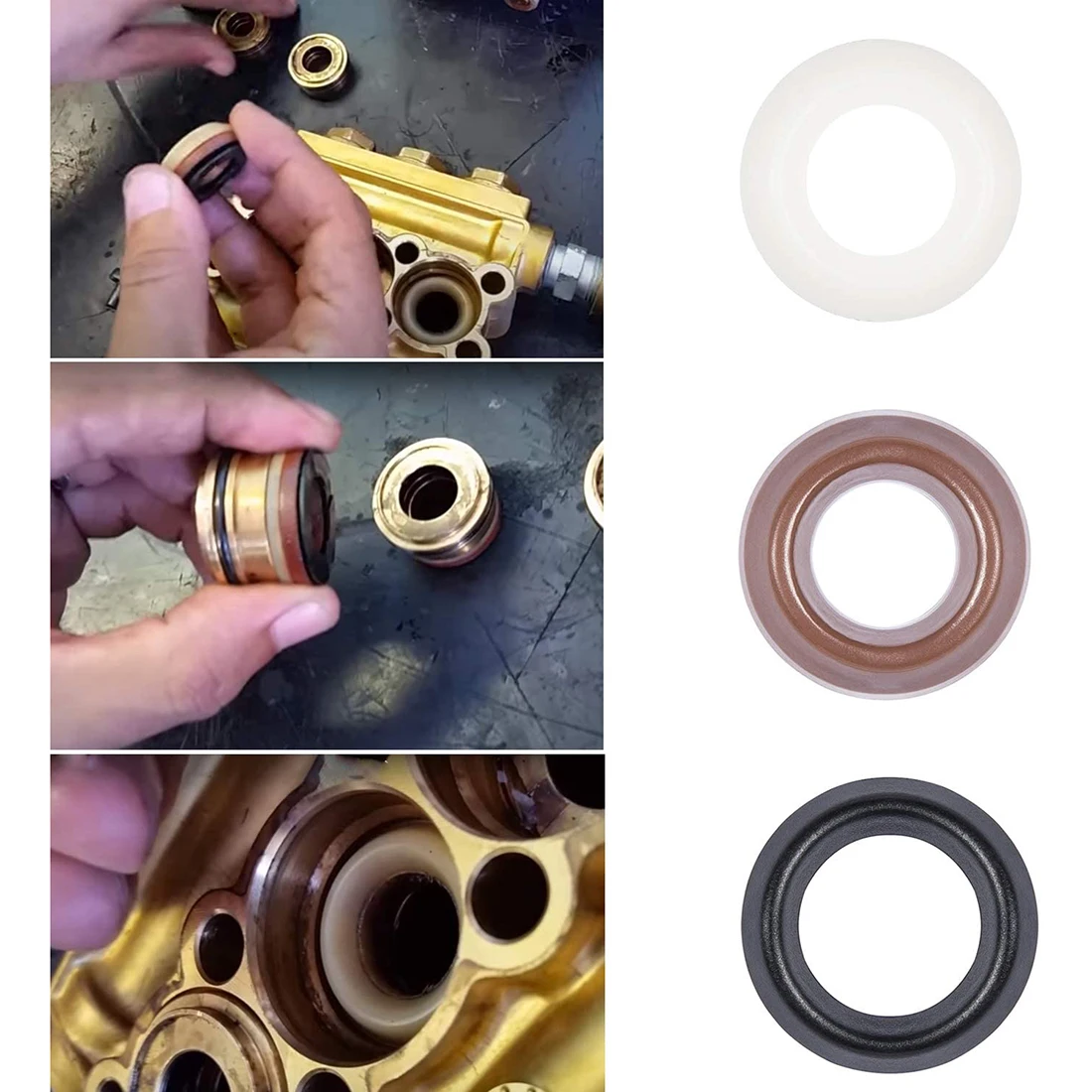 ESUYA Packing Kit Water Seal Repair Kit 5019006400 Suitable for ZWD ZWDK Series 15MM Pressure Washer Pump 15 Pcs