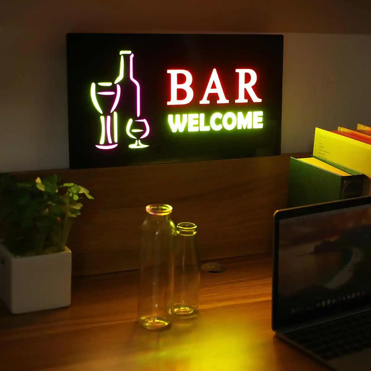 

Hanging LED Sign Light Board Bar Pub Club Store Door Window Display Lamp Advertising Commercial Lighting Party Decoration