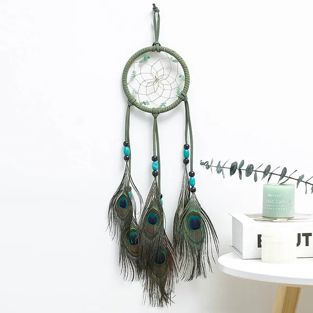 Original silver gray dream catcher 2 ring Indian feather hanging art gifts to bestie friends creative valentine's day gifts ZC