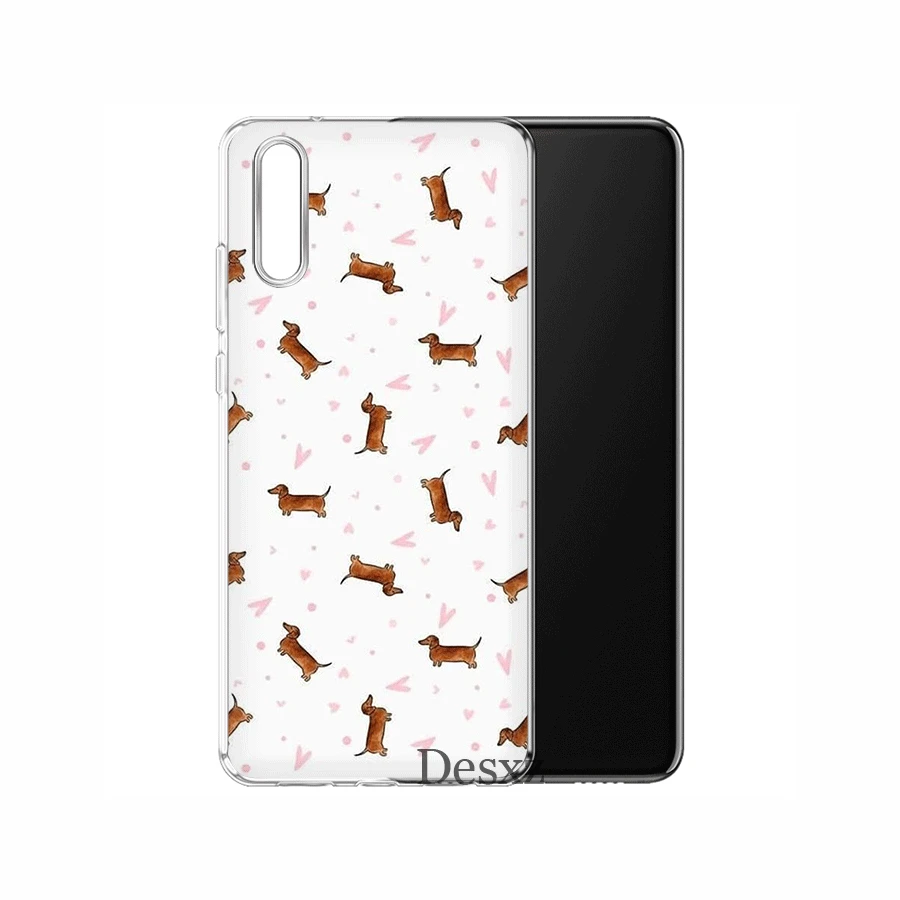 Чехол для мобильного телефона из ТПУ для huawei P30 P20 P10 P8 P9 Lite Pro P Smart Z Plus, чехол с изображением животных собак таксы - Цвет: 2