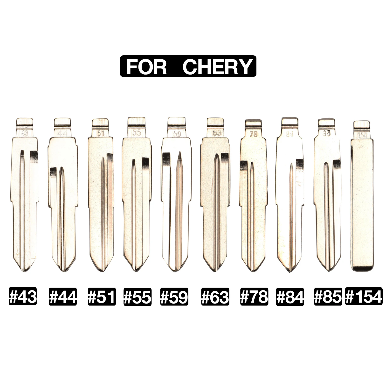 

Jingyuqin 10 шт. откидной пульт дистанционного ключа для автомобиля KD #44 #51 #55 #59 #63 #78 #84 #85 #154 ключ пустой для Chery A3 A5 Tiggo Cowin Пасха