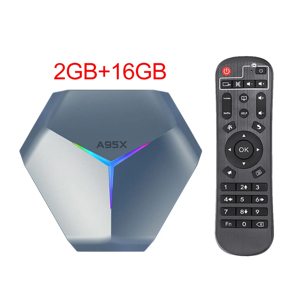 2021 A95X F4 Amlogic S905X4 Android 11 8K RGB Light Smart TV Box 4GB 64GB Plex Media Support Youtube Set Top Box 16GB 32GB 128GB 
