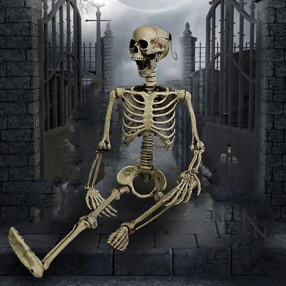 Skup 90CM Halloween nawiedzony dom rekwizyty szkielet suchy korpus szkielet dziecko sekretny pokój ozdoba na głowę kości