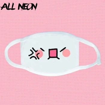 

Kawaii Carton Print Cotton Face Mask Expression Graphic Party Dress Up Funny Mouth Mask Fashion Kpop Women Cute Mascarilla