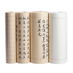 Papier de calligraphie chinoise Xuan demi mûr, avec grilles, épais, pâte de bambou, papier Xuan pour débutants 