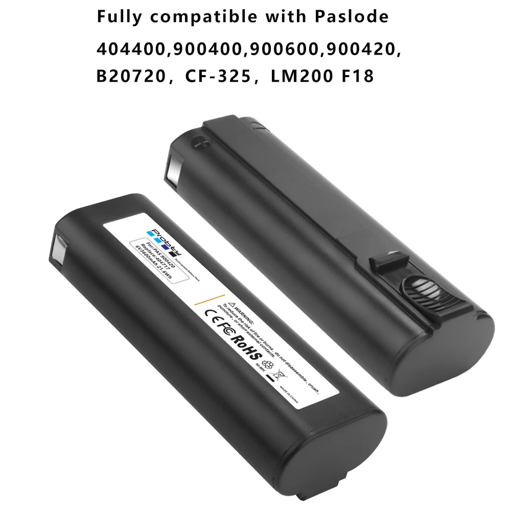 Ni-mh Bateria Compatível com Paslode 404717 B20544e B20720 Bcpas404717 404400 900400 900420 900600 901000 902000 6v 3600mah - Image 3