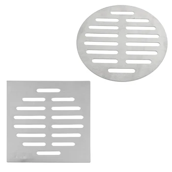 

Home Bathroom Supplies Silver Tone Stainless Steel Floor Drain Cover