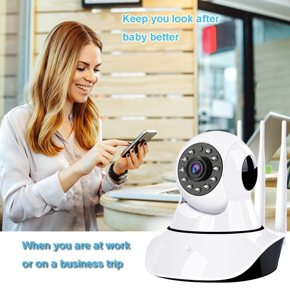 WiFi ip-камера 1080P HD домашняя Камера Безопасности 3 антенны беспроводное увеличение сигнала двухстороннее аудио ночное видение смарт-камера системы видеонаблюдения