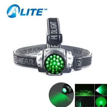 

21LED Green Headlamp 4-Modes Spin Headlight 18650 Battery Head Torch Green Fishing Outdoor Camping Green Hunting Flashlight