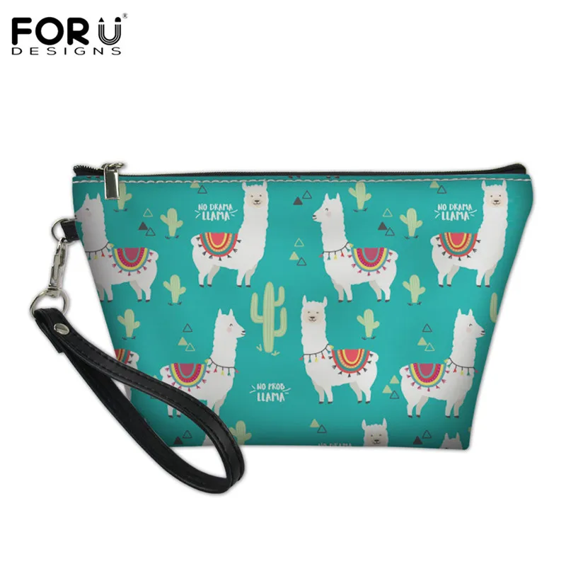 FORUDESIGNS, альпака, лама, принт, для девушек, многофункциональный, макияж, большая емкость, органайзер для туалетных принадлежностей, женская сумка для хранения, Feminina - Цвет: HXA70Z8