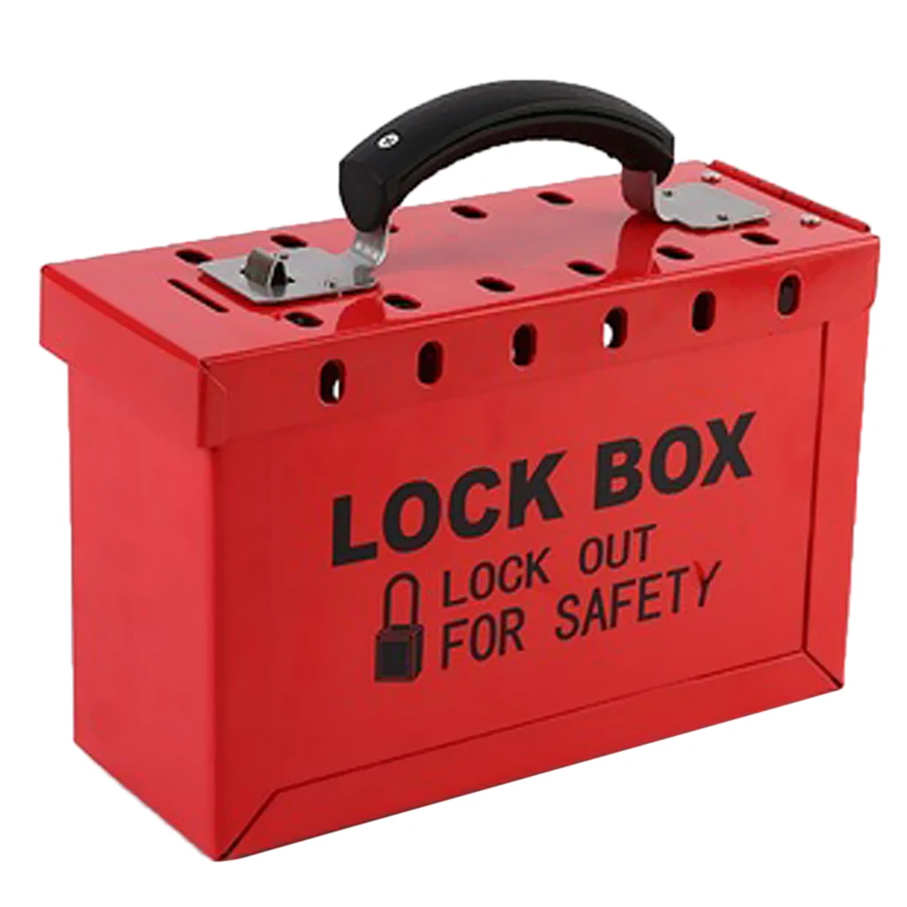 LOTO Box for Lockout Tagout Lock Devices Storage Case up to 12 Padlocks