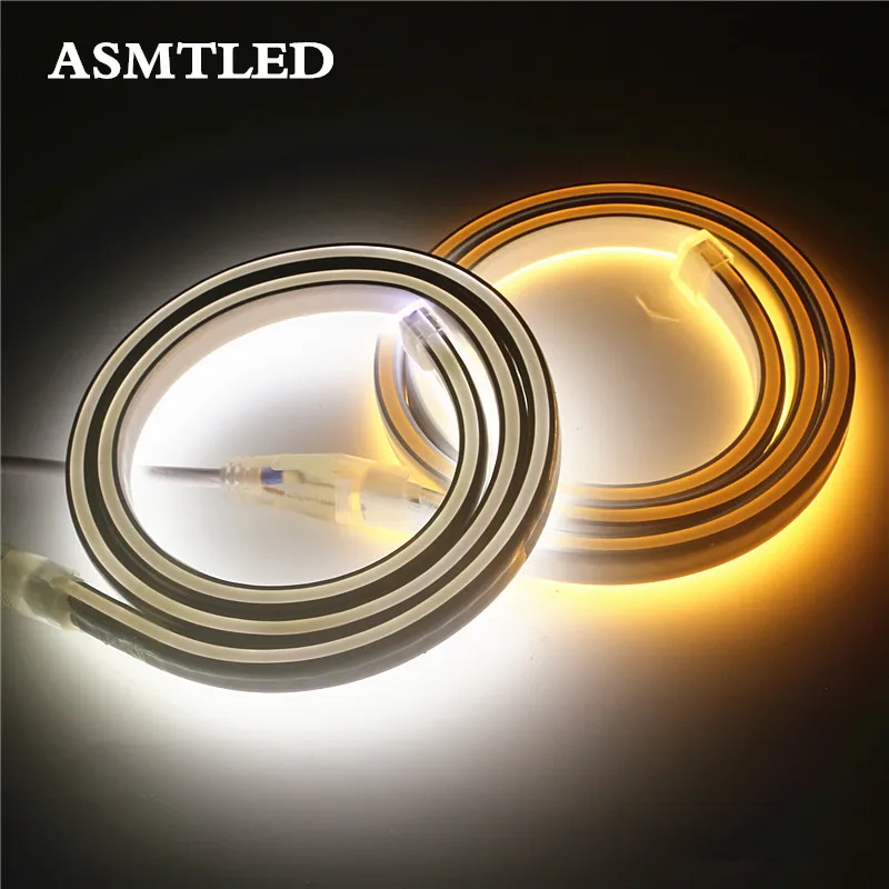 220V светодиодный неон полосы светильник гибкий водонепроницаемый ip68 2835 smd 120led