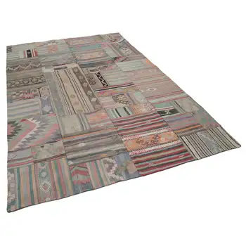 

203x300 Cm Multicolor Handmade Rugs Patchwork Rug-7x10 Ft