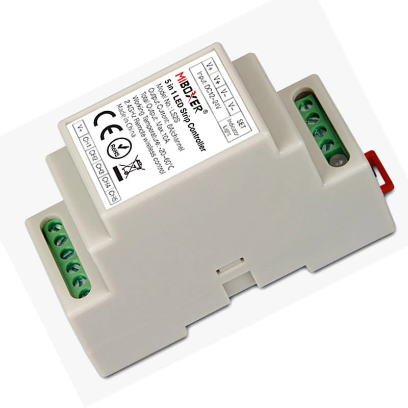 Milight 5 в 1 Led RGB+ CCT контроллер полосы 2,4G RF пульт дистанционного беспроводной 10А выход DC12V-24V RGBW RGB CCT Din контроллер рельсов