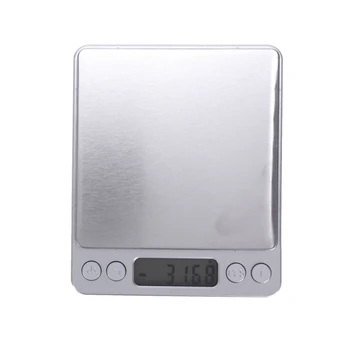 

500g x 0.01g Portable Mini Electronic Food Scales Pocket Case Postal Kitchen Jewelry Weight Balance Digital Scale With 2 Tray