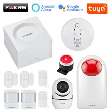 Fuers G95-alarma inteligente inalámbrica Tuya, sistema de alarma de seguridad GSM con WIFI, APP de Control, Detector de movimiento, Sensor de alarma antirrobo