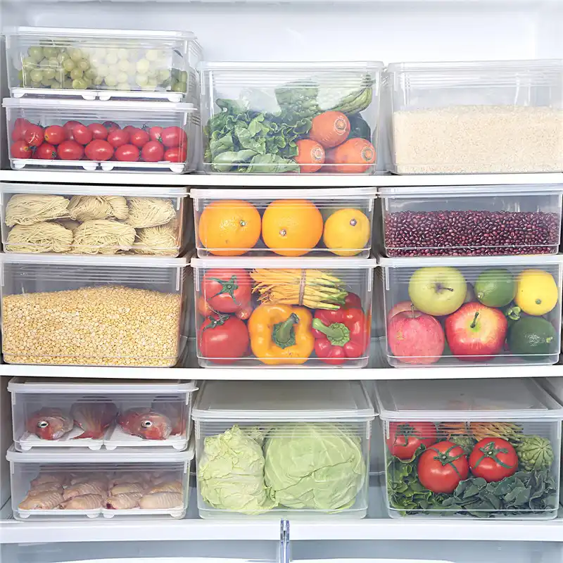 Refrigerator Storage Box Large Freshness Box Rectangular Plastic
