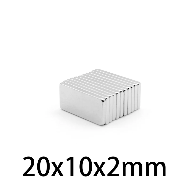 10-100 шт. 20x10x2 мм редкоземельный магнит 20 x 10 2 квадратные магниты 20*10*2 постоянный