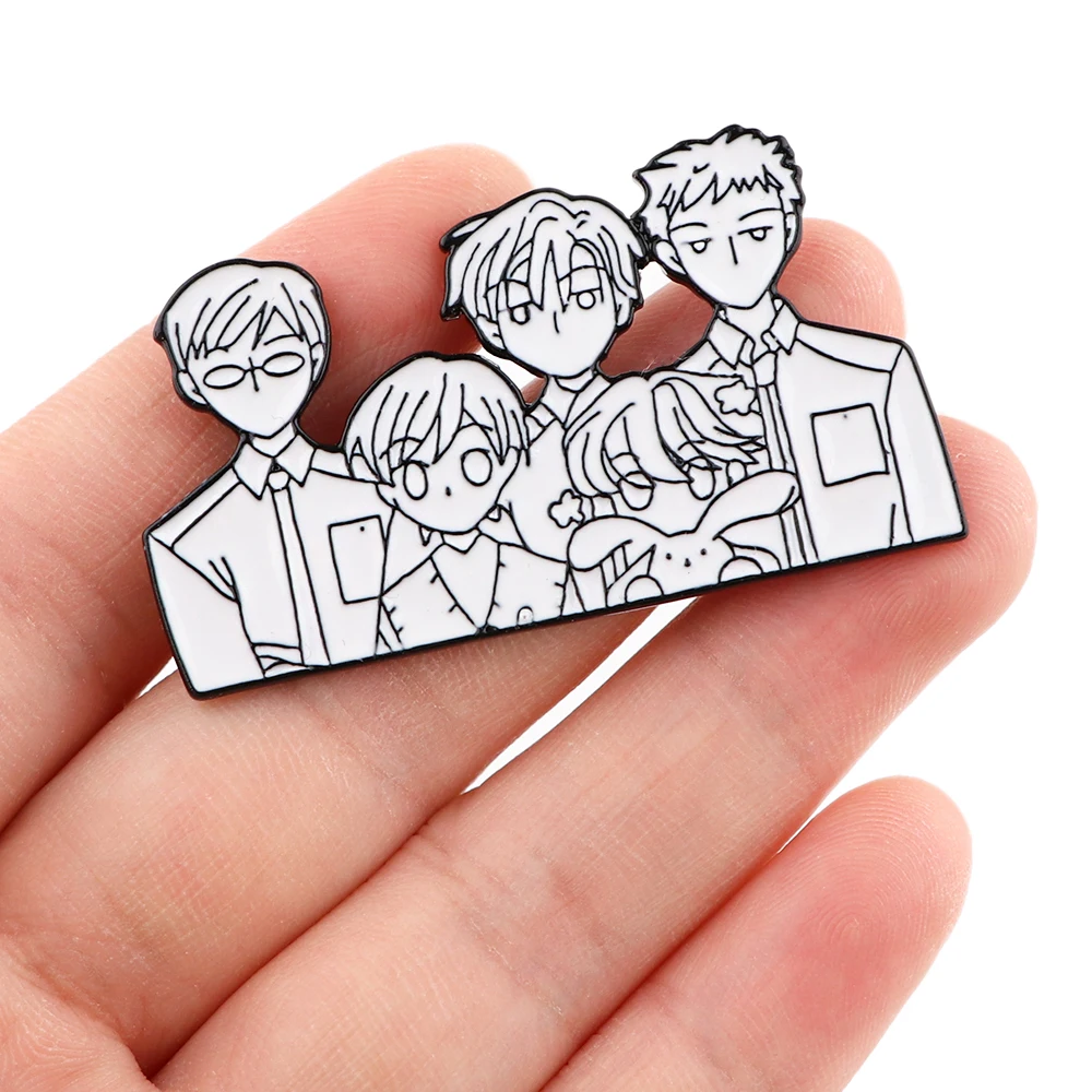 Значок на лацкан для школы ведущего клуба Ouran украшения рюкзаков аниме значки