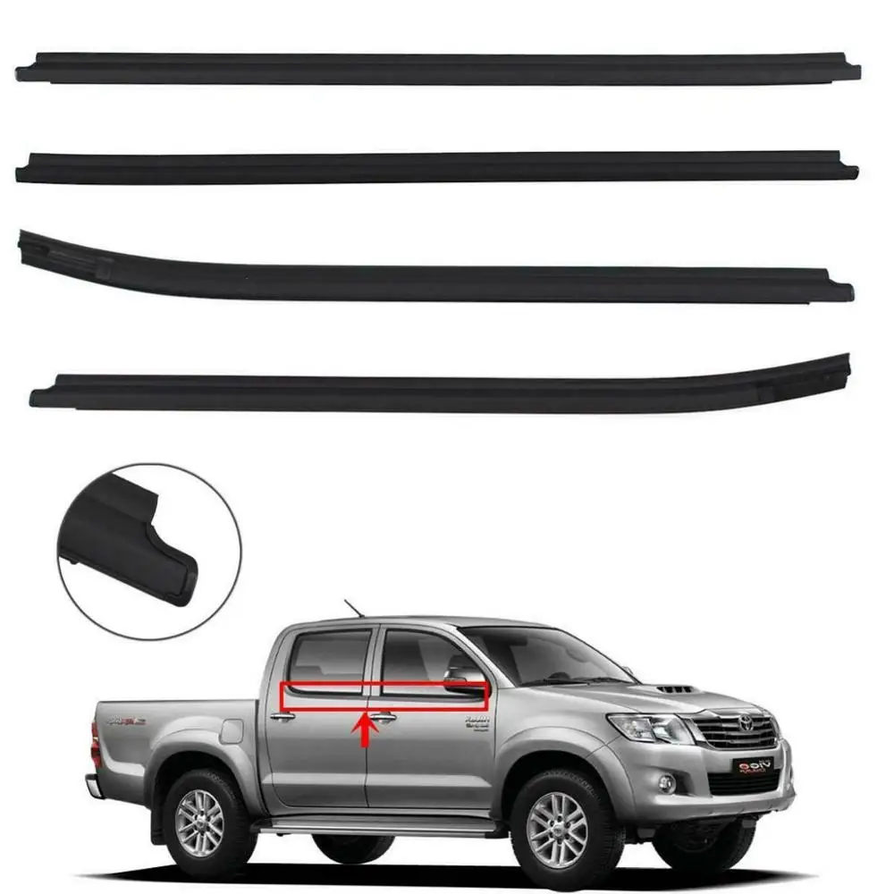

For Toyota HILUX 2005-2015 PICKUP ONLY KUN26 KUN36 Weatherstrip Weather Strip Seal Outside Window Protector Moluding 4-DOORs
