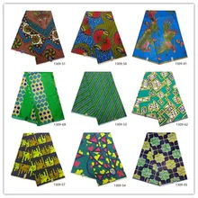 Оригинальная настоящая восковая хлопковая ткань Африканская вощеная ткань принтом последняя ткань Анкара воск 6 ярдов за штуку 1309