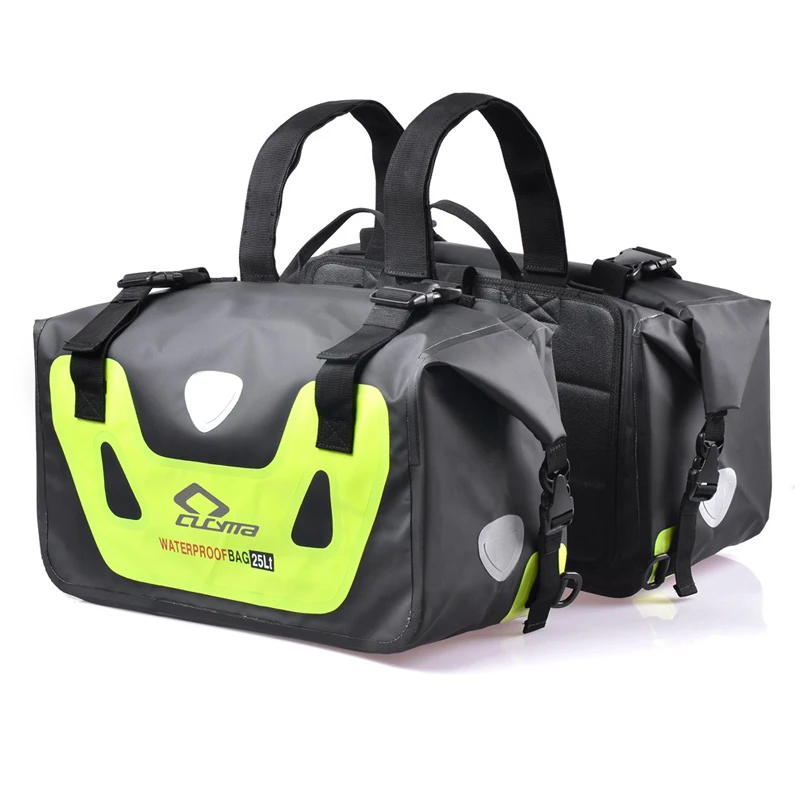 

Motorcycle Saddle Bags Reflective Luggage Bolso Borsa Sacoche Alforge Mochila 50L Super Waterproof Durable for Riding Travel