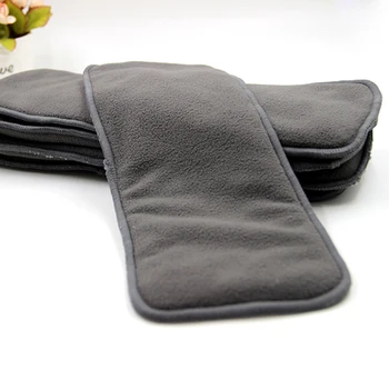 

5PCS Baby Bamboo Charcoal Reusable Cloth Diaper Inserts 4-Layer Washable Nappy Liners Changing Liners For Nappy Cover