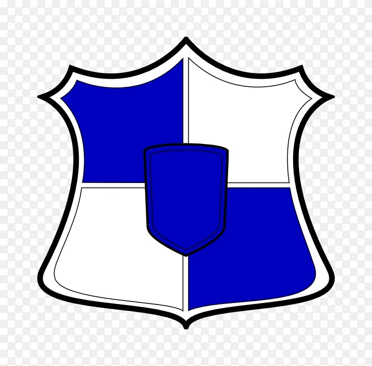 盾牌电脑图标剪贴画.蓝白相间