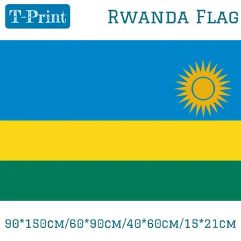

15PCS Flag 90*150cm/60*90cm/40*60cm/15*21cm Flag Of Rwanda 3x5ft World Cup / National Day / Olympic Games